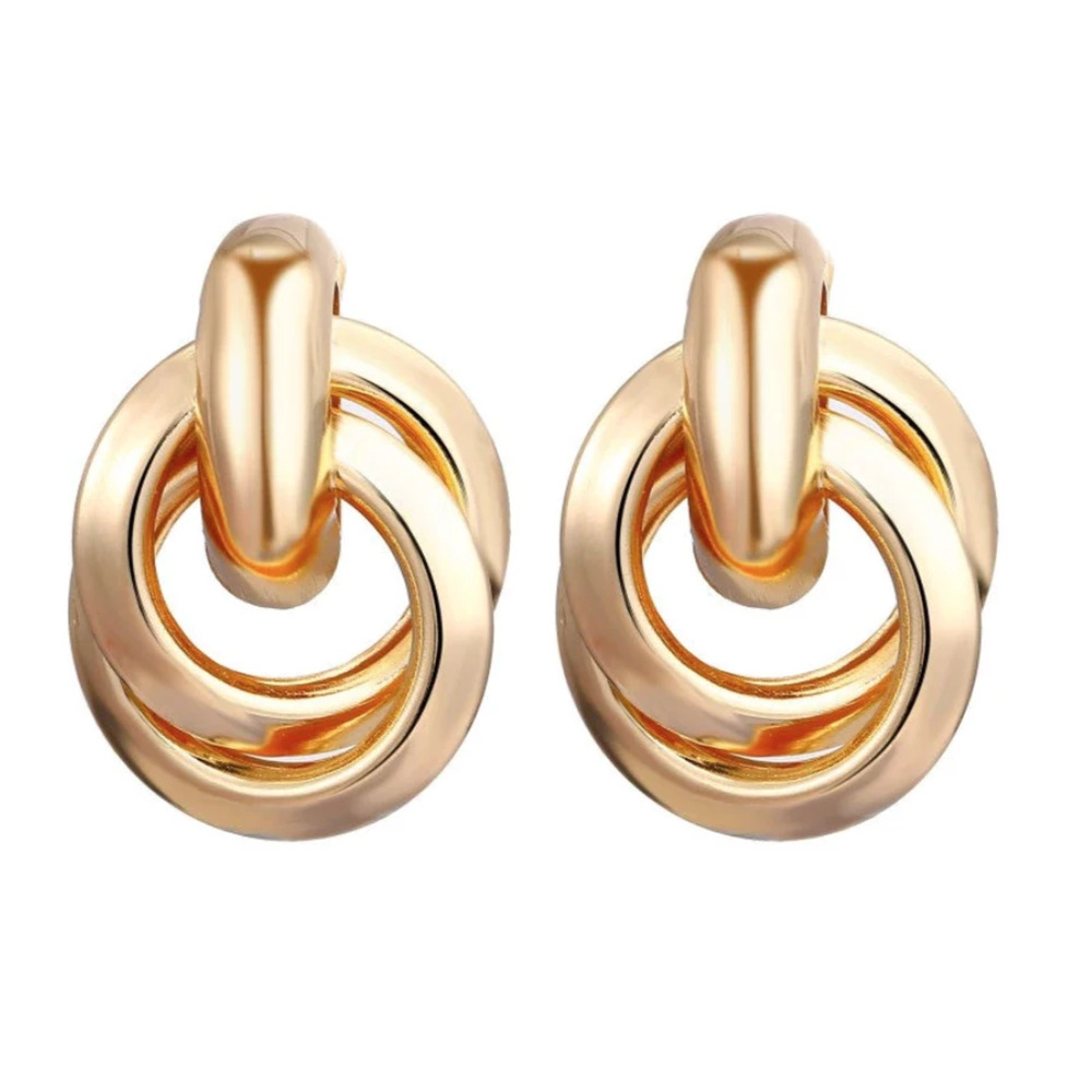 Callie Golden Intertwined Hoop Earrings